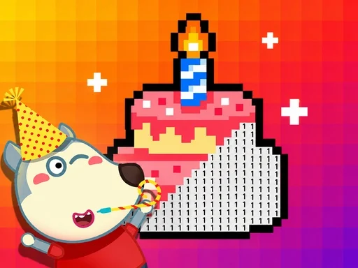 Wolfoo Birthday Pixel Art - 678BET