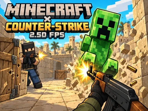 Minecraft &times; Counter Strike: 2.5D FPS - 678BET